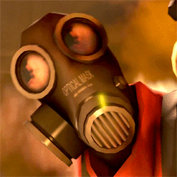 tf2crap:  I think that we all agree that Pyro can be cute and scary. And even though he(or she) wears a mask it is still a very expressive video game character. Additionally, let’s be honest. Pyro is more of a mystery than the Spy. 