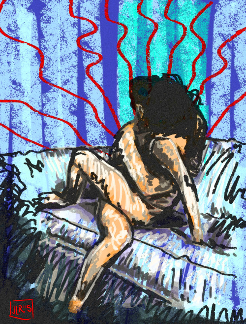 jessiespieces: Together II, 2015Rushed/quick/sloppy drawing&painting.