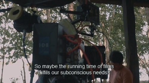 somequeerdistortion:“As I researched sleep, I found that we sleep in intervals. The REM intervals loop several times a night. Each loop is about 90 minutes long. It is the same running time as an average feature film. So maybe the running time of films