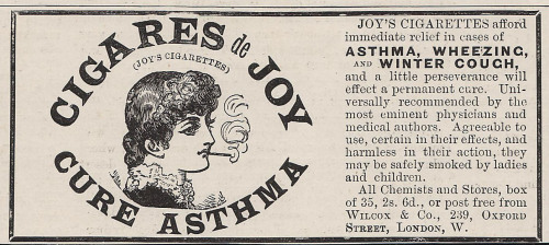 This blog is brought to you by…Cigares de JoyDo you suffer from asthma, bronchitis, chest con