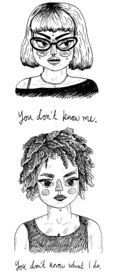 gemmafemma:  From my Limited Edition zine You Don’t Know Me, made for Sticky Institute’s Feed The Animals 2014 (now all sold out, sorry!) More of my zines and artwork on my Etsy store &lt;3 &lt;3 &lt;3 www.gemmaflack.com   