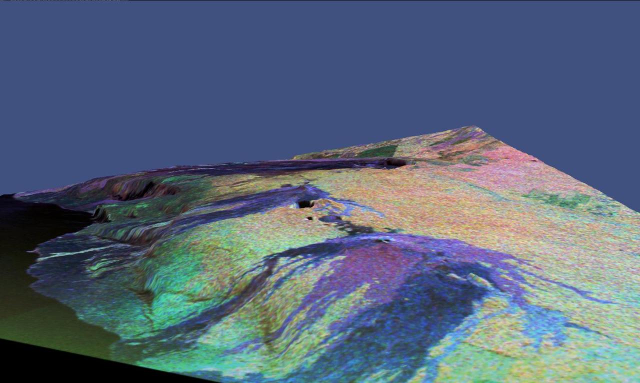 20aliens:  NASA space-radar false-color image of Kilauea, Hawaii 