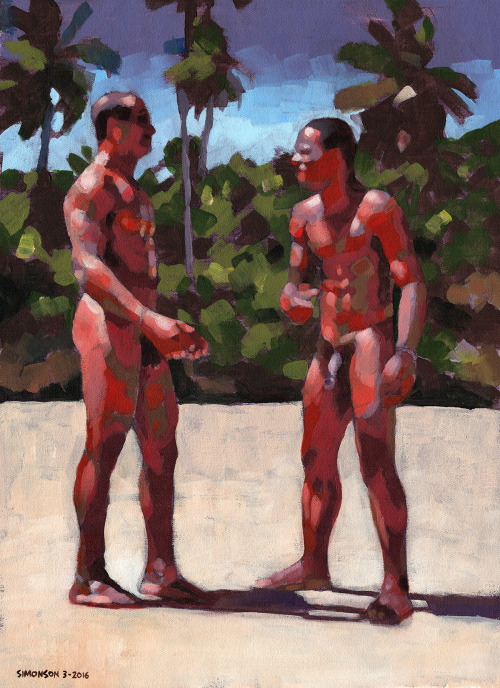 In Bahia, acrylic painting by Douglas Simonson (2016). Douglas Simonson websiteSimonson on