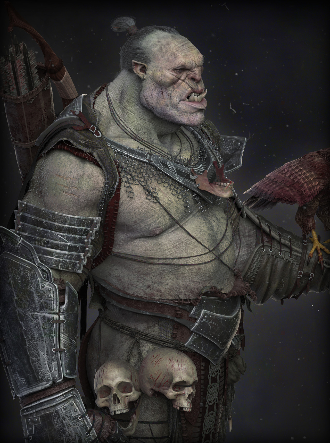 quarkmaster:    Orc hunter and his hawk    John Newell    This is your husbando now.