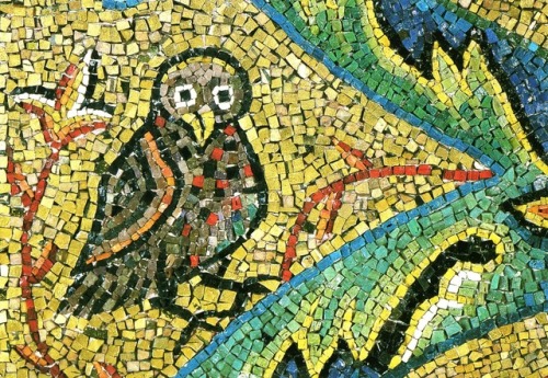 romebyzantium:The Owl, Apse Mosaic, San Clemente, Rome
