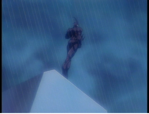 Here we have the majestic Guyver III standing atop his school’s rooftop.