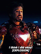 tsundereslasher: I’m Tony Stark. I build neat stuff, got a great girl. And occasionally save the wor