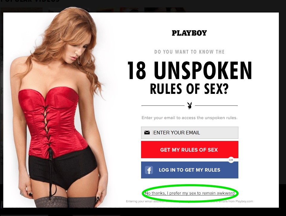 “No thanks, I prefer my sex to remain awkward.”
Courtesy of Playboy
Submitted anonymously