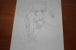 ale-halexxx:  sketch request, yang from rwby, in her hunter outfit?…. (update)