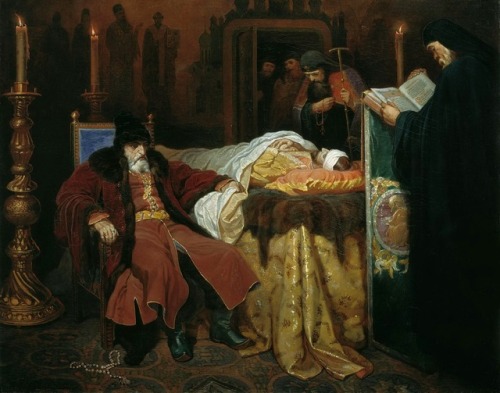 Ivan the Terrible near the Body of His Son Whom He Murdered, Vyacheslav Schwarz, 1864