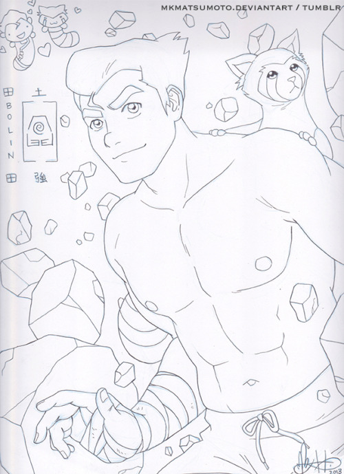 mkmatsumoto:  Hi everybody! So here’s another personal request I took at Anime Expo 2013. The request was to have the character “tastefully shirtless.“ This is what I got from those words. Hopefully you enjoy it. >_>;;