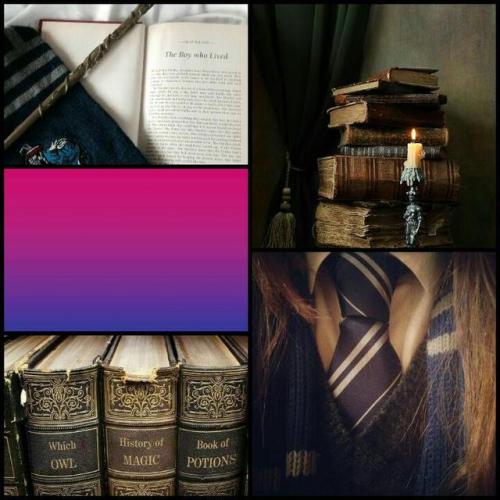 Ravenclaw bisexual girl and books