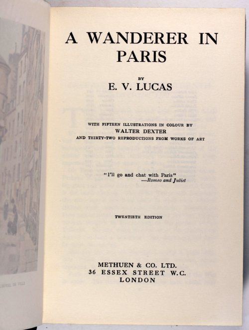 A Wanderer in Paris EV Lucas1923 - contemporary full leather binding