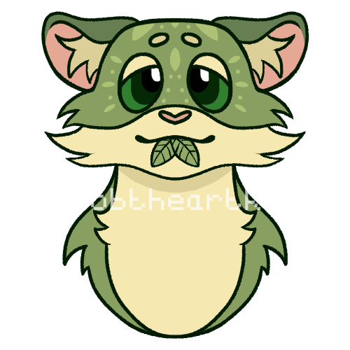 bust of the swampy cat design i adopted a bit ago :] made him look like swampfoot bc their designs d