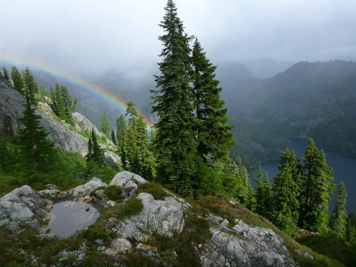 Day 6 - Rainbow over Spectacle Lake by Blackhelos 