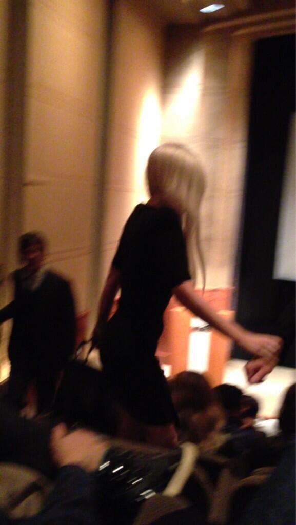 acciogaga:  gagaroyale:  Low quality photo from last night’s Great Gatsby screening.