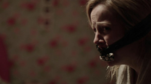 gaggedactresses: There are two actresses in this scene from Luther. Alexandra Moen is the blonde, bu