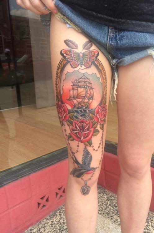 1337tattoos:  Tattoo by Chase Ogle at Defiance Tattoos in Kent, Ohio.  Tigertricks.tumblr.comsubmitted by http://tigertricks.tumblr.com