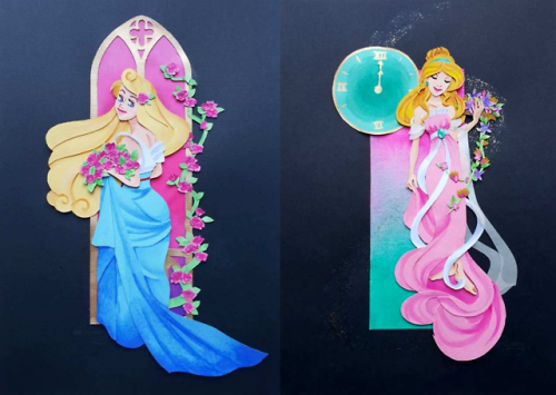 tellainsa:  Paper Princesses  It took 3 years, 14 princesses, loads of coloured paper, paint and glu