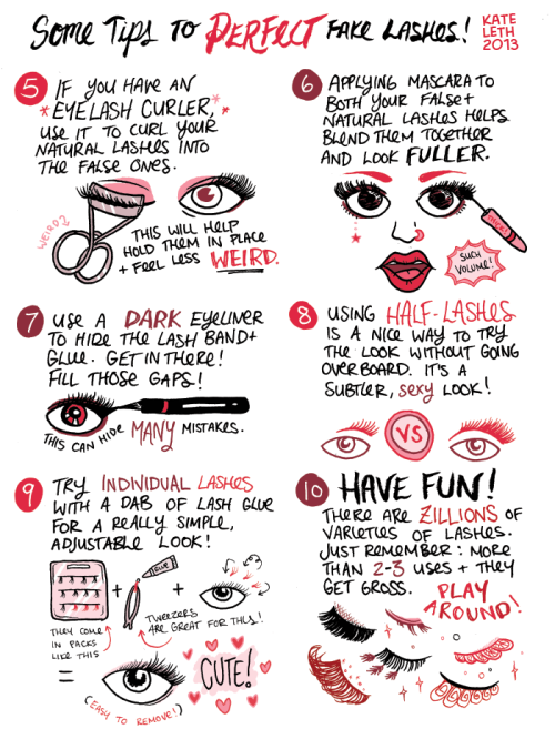 drugstoreprincess:  Aw, this is cute and very informative! Make sure you CLEAN your falsies after EA