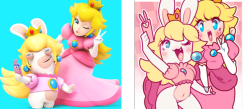 jaltoid:  Some of our favorite redesign comparisons for our thumbnails!Bonuses:Fire power rabbid peachBikini rabbid peachhalloween rabbid peachzombie rabbid peachand toad.