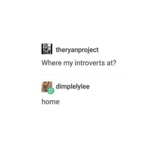 introvertproblems:  If you can relate to an Introvert, follow me @Introvertproblems 