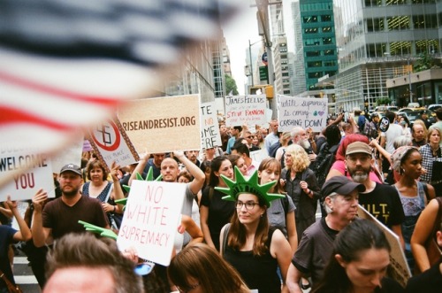 March against Trump after the Charlottesville protests.Pentax SF7 // Kodak Ultramax 400