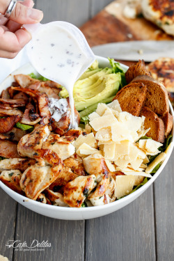 do-not-touch-my-food:  Chicken and Avocado Caesar Salad  