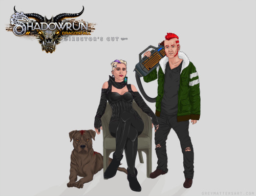 by greymattersart.com Fanart of Shadowrun: Dragonfall. Dante, Monika, and Blitz&hellip