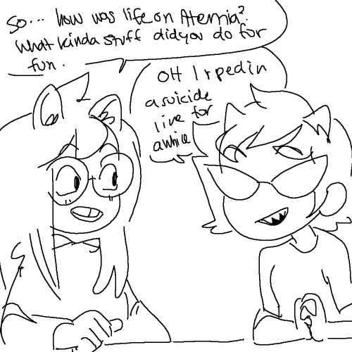 i had an ask asking about a jadedave/karezi double date but i only drew terezi and