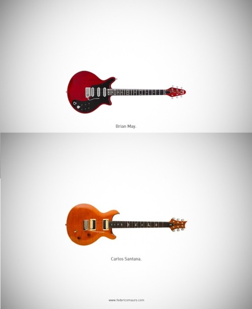 Porn photo naveplanetexpress:  Famous Guitars by Federico