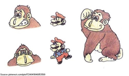 Supper Mario Broth - Artwork of Donkey Kong and Mario, drawn by