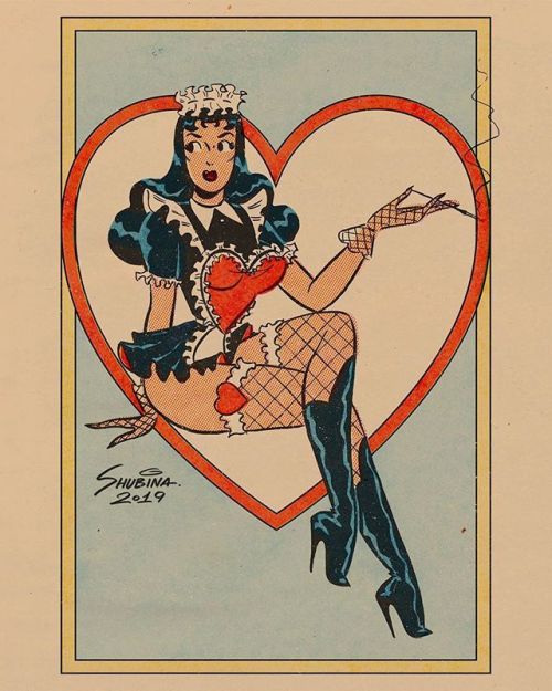 dirtyriver:Sveta Shubina’s art is strongly influenced by Dan DeCarlo, but these two sexy valentine c