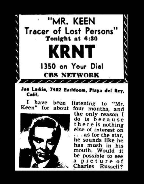 oldshowbiz:Mr. Keen, Tracer of Lost Persons: Widely Despised Bob and Ray skewered this one pretty we