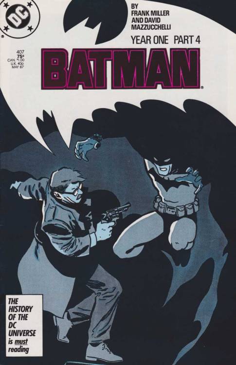 Batman #404-407 covers by David Mazzucchelli.Read about why Batman: Year One is the definitive Batma