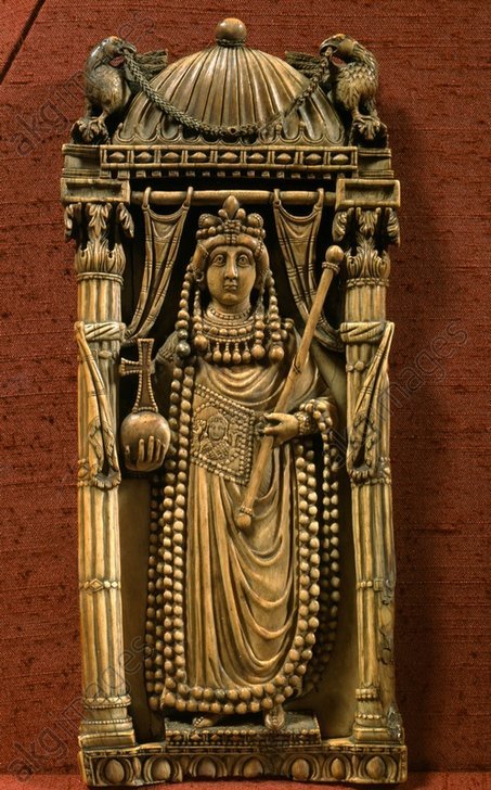 Byzantine imperial diptych thought to represent the empress Ariadne, 5th or 6th c. AD