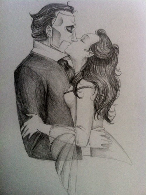 alicerovai: A kiss.  Erik and Christine (Phantom of the Opera) belong to Gaston Leroux;