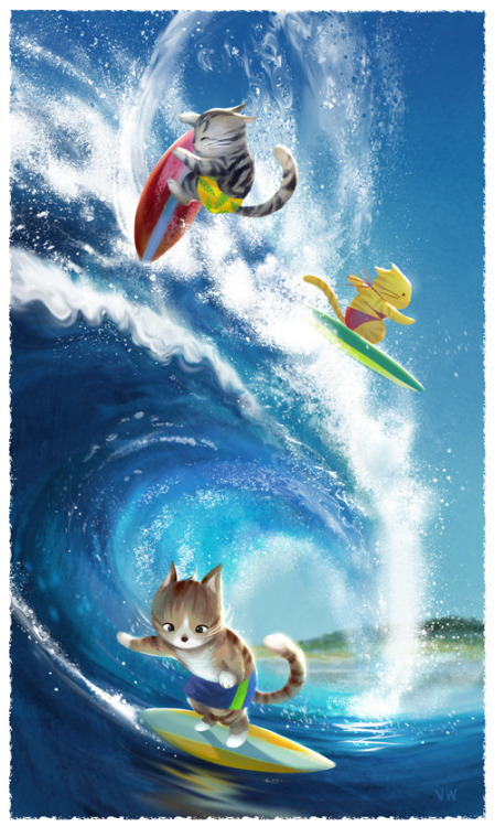 “Pawsome Surfers”