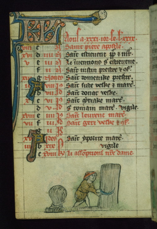 sexycodicology:Book of Hours, Marginalia, Walters Manuscript W.88, fol. 10v by Walters Art Museum Illuminated Manuscript