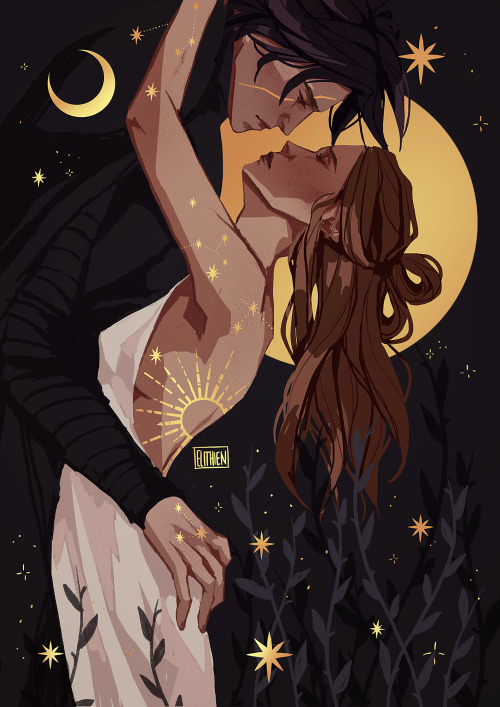 elithien: . Reylo postcard i did for my Patreon reward last December <3 