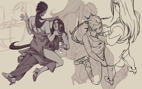 rennerei:annnd another armful of doodles & wips of my fighty girls 