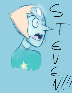 crystal-gem-pearl:  hey look it’s a panel redraw of all the times Pearl shouts “STEVEN”. I think it’s her favorite word