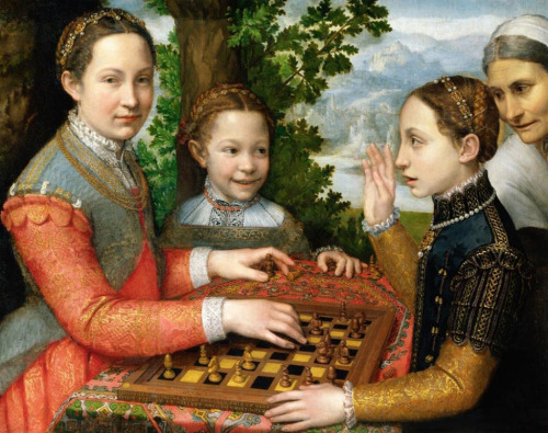 The Chess Game (Portrait of the Artist’s Sisters Playing Chess), Sofonisba Anguissola, 1555