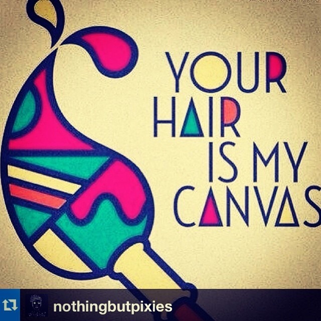 #SundayFunday Your hair is my canvas #haircolor #hairstyle #hair with @repostapp — OK let’s try this way. Repost your favorite pixie cut you did as a stylist. Hash tag #nothingbutpixies and #pixiecutshoutout. The best ones will get featured on page...