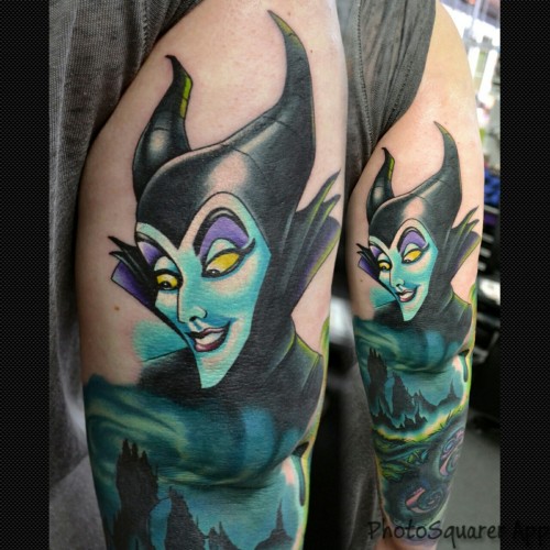 Disney Villain Tattoo Sleeve by tiggytattoos  Tattoogridnet