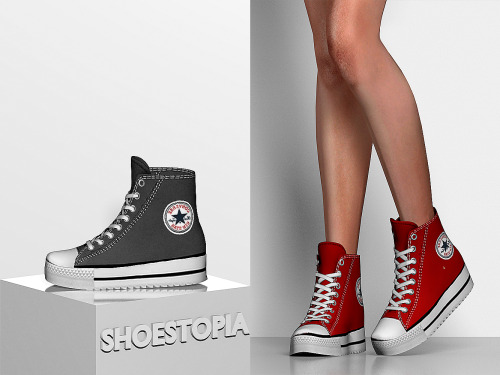 shoestopia:Shoestopia - All Star Shoes+10 SwatchesFemaleSmooth WeightsMorphsCustom ThumbnailHQ Mod C