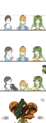 no one messes with samus lol XD