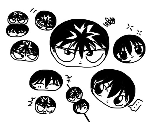 my next merch project that i’m working on is yyh manjuus&hellip;.. mochis have completely taken over