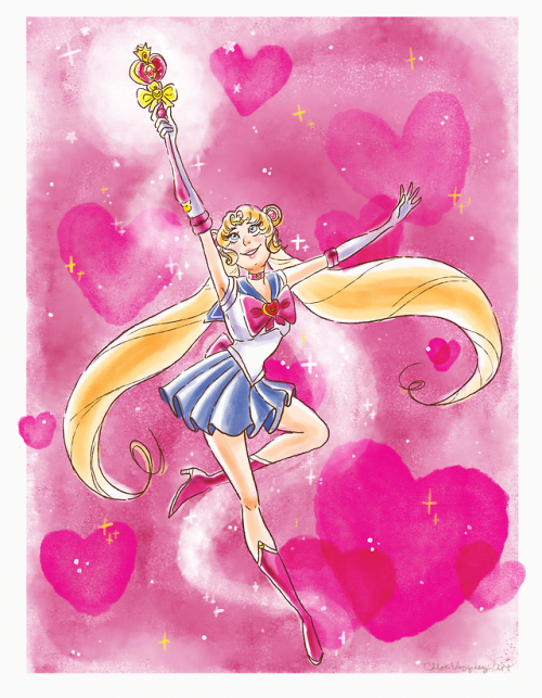 chloevazquezart: Moon Spiral Heart Attack! Gonna make a whole set of senshi doing their attacks! Nex