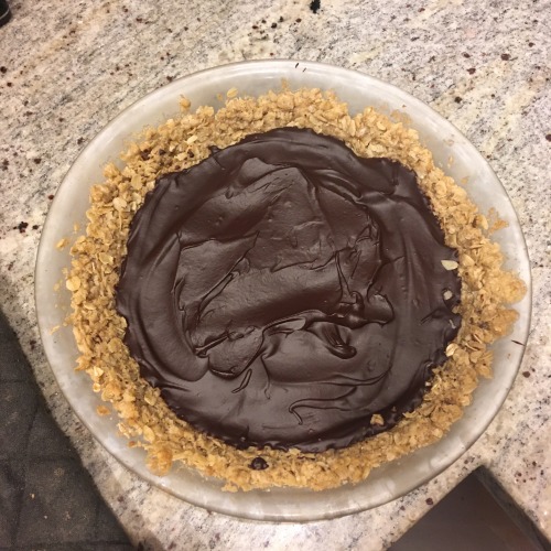 happy Pi(e) Day 2021, errbody!i Frankensteined a gluten-free Bourbon Molasses Black Bottom Pie with 